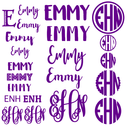 Name and Monogram Labels