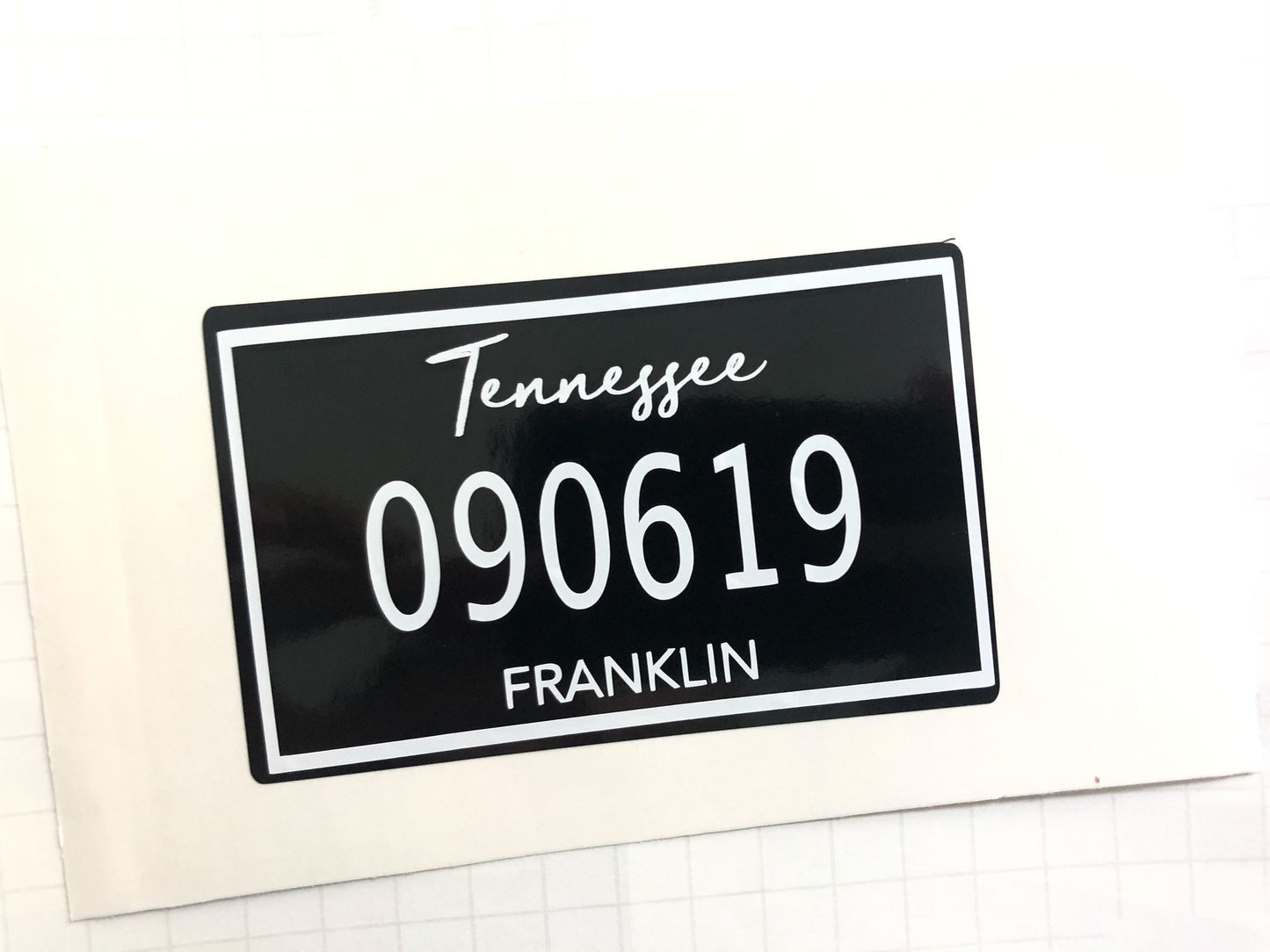 License Plate and XL Name Decal