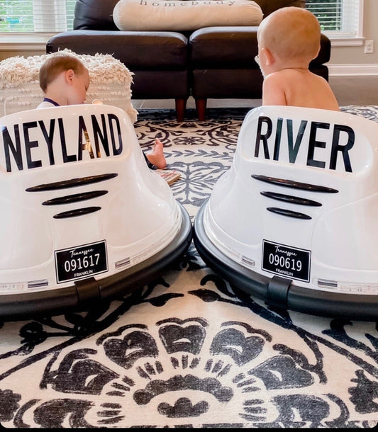 License Plate and XL Name Decal