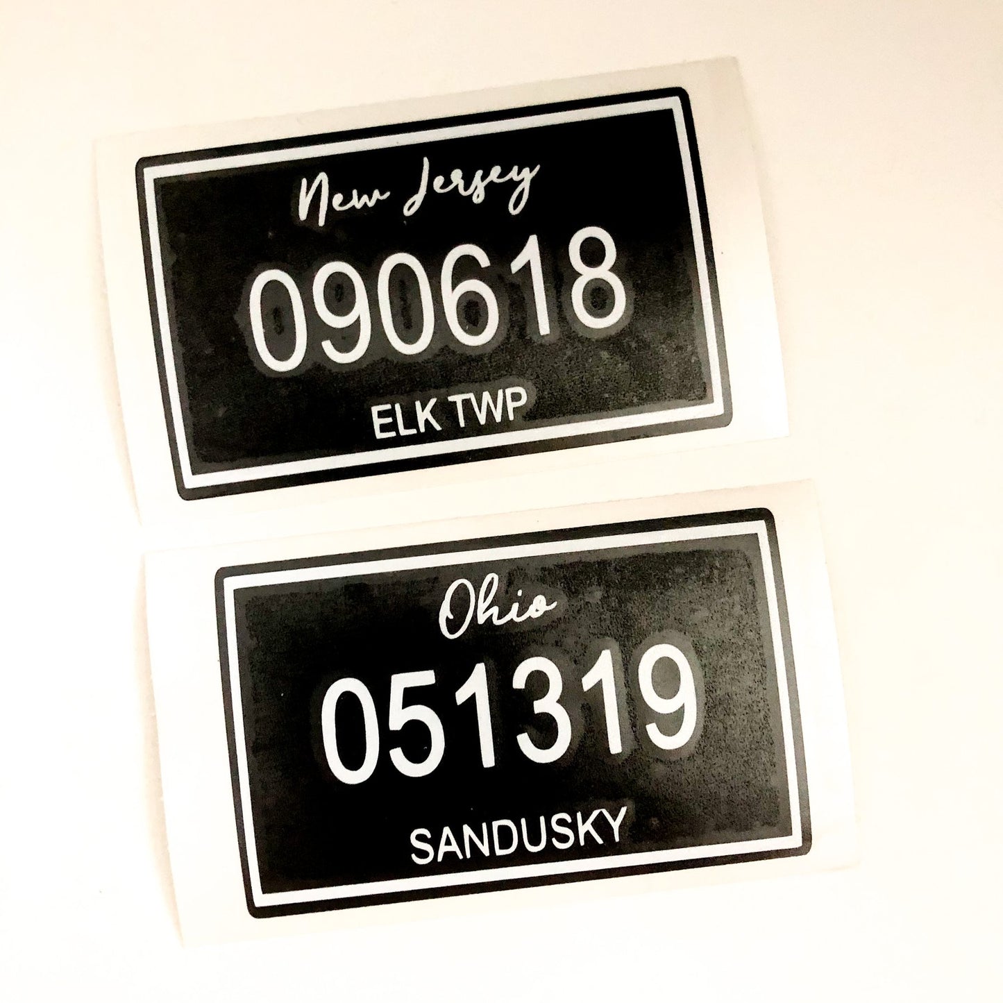 License Plate and XL Name Decal