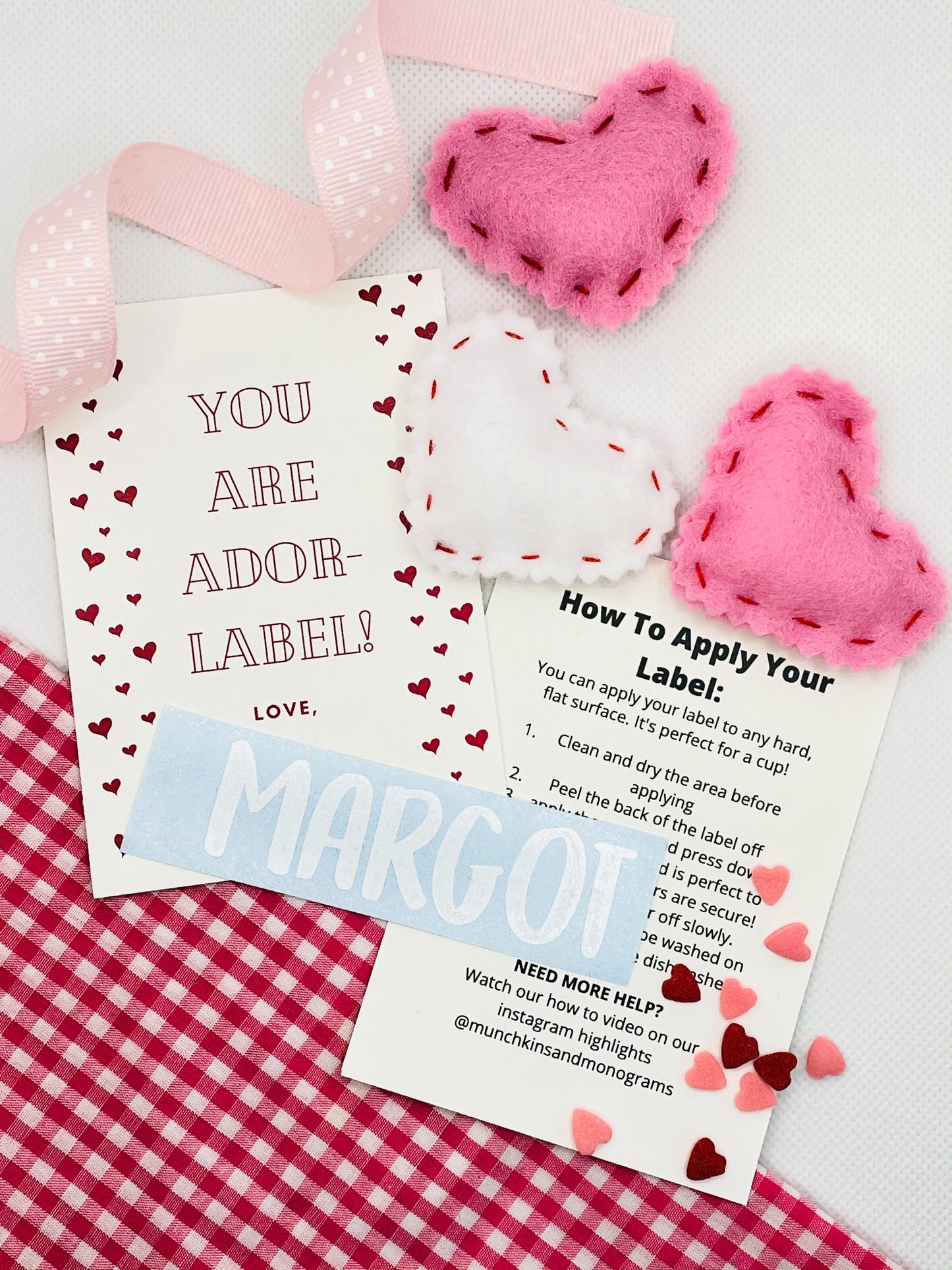 Class Valentines Name Labels